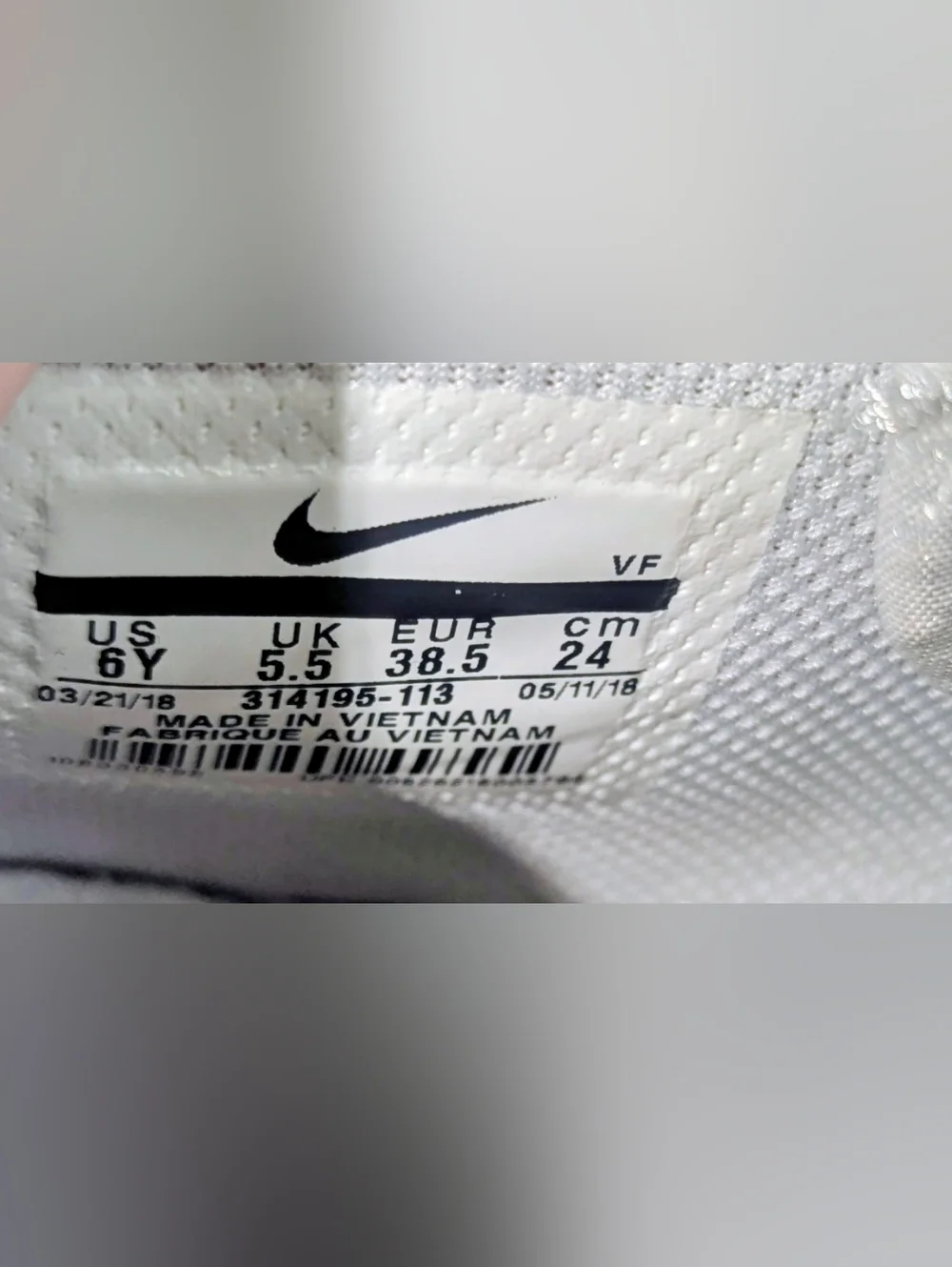 Nike White High-Top Sneakers with Cream Outsole - Picture 9 of 10